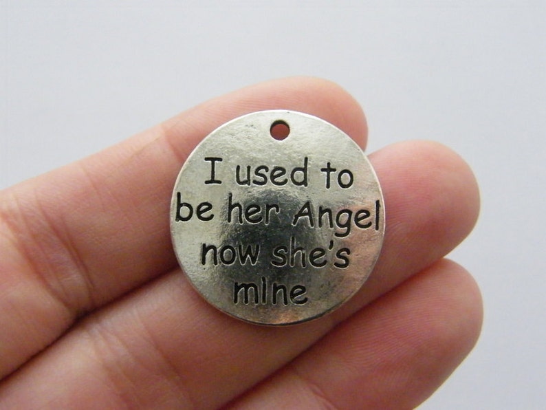 BULK 10 I used to be her Angel now she/'s mine charms M660