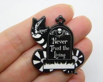 2 Never trust the living tombstone slangenbedel zwart acrylaat HC84