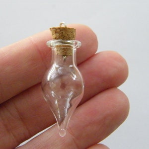 10 Mini botellas de vidrio con tornillos de corcho GB29 -  México