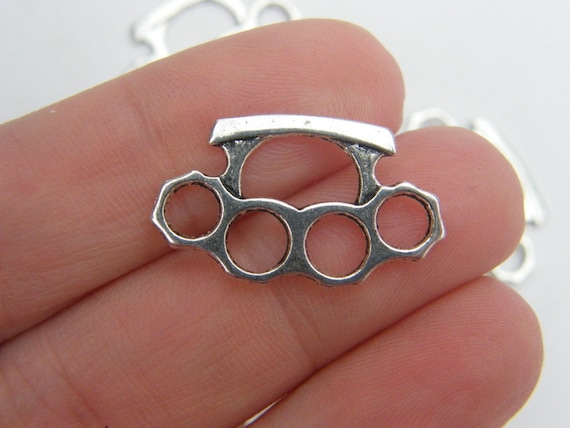 Buy 8 Brass Knuckles Antique Silver Tone G22 Online in India 