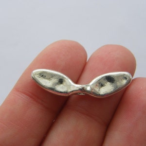 20 Angel wing spacer beads antique silver tone AW23