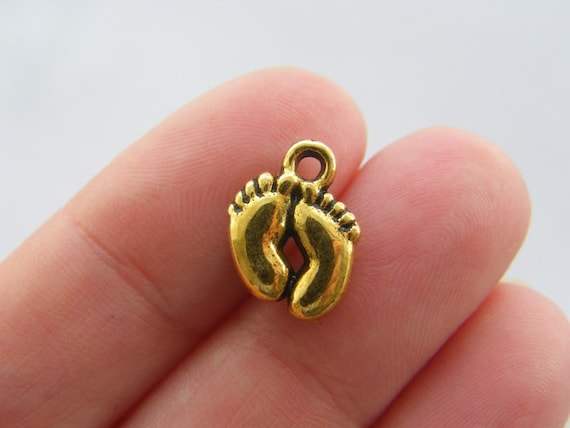 BULK 50 Feet charms antique gold tone GC47