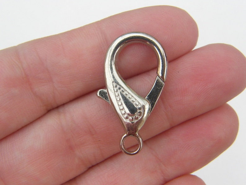 BULK 20 Lobster Clasps 30 X 16mm Silver Tone LC14 Etsy