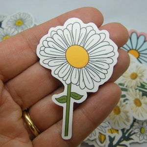 50 adesivi a tema margherite in carta mista casuale 04