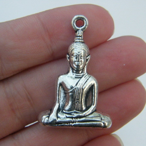 2 Buddha Anhänger antik silber R26