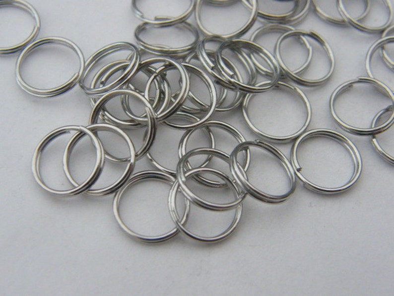 BULK 300 Split Rings 10mm Silver Tone FS412 Etsy