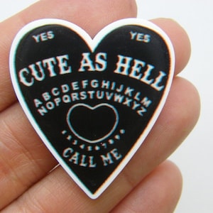 4 Mignon comme coeur d’enfer ouija conseil embellissement résine cabochon HC467