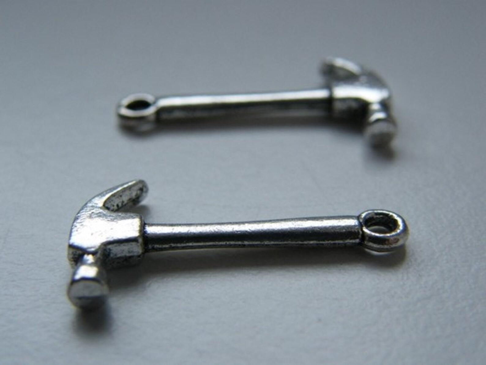 10 Hammer Charms Antique Silver Tone P594 Etsy