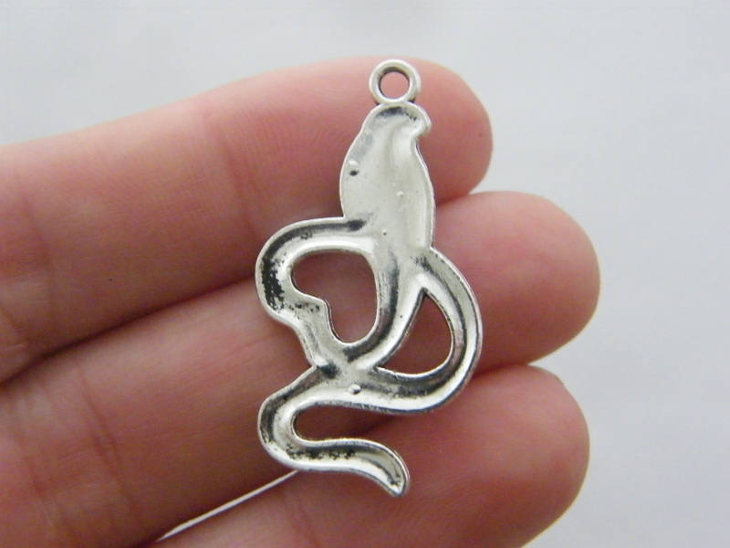 30 Ciondoli Serpente In Lega Di Zinco Anticata – Pendenti A Forma Di Cobra Per Gioielli Fai Da Te (18,5x34 Mm, Foro 2,2 Mm)