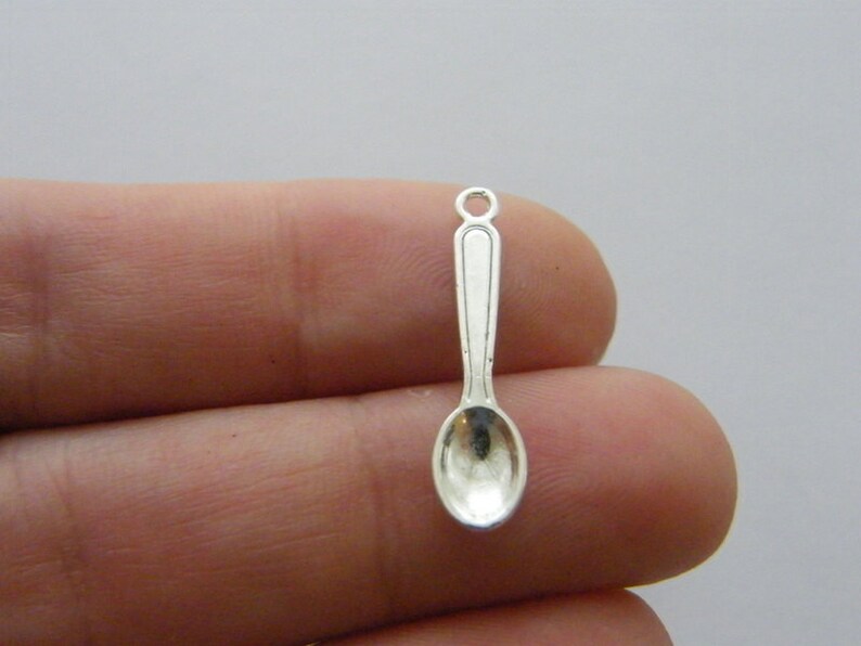 BULK 100 Spoon charms silver plated FD334 Etsy