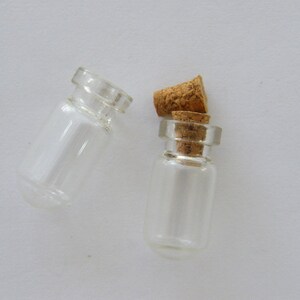 BULK 30 Mini glass bottles with corks GB13 image 4