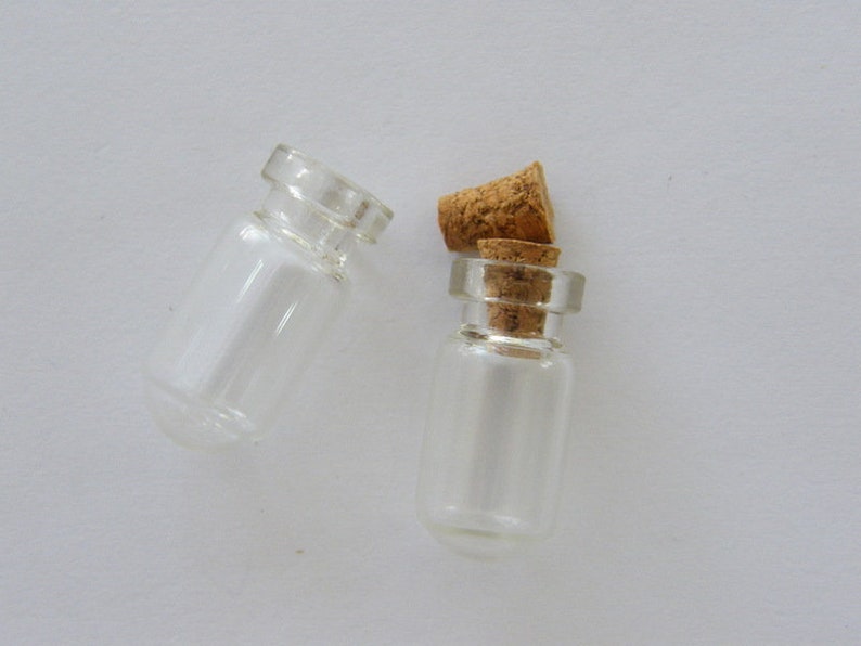 BULK 30 Mini glass bottles with corks GB13 image 4