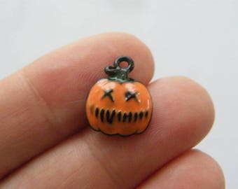 Pequeña peza de cerámca Jack-O-Lantern pntada a mano. - Etsy España