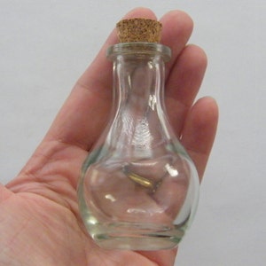 1 Glass bottle with cork clear