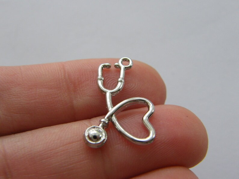 BULK 20 Stethoscope charms silver tone MD125 Etsy