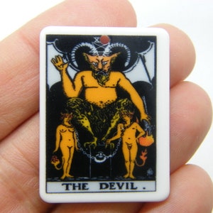 1 El tarot diablo tarjeta de lectura colgante resina HC415