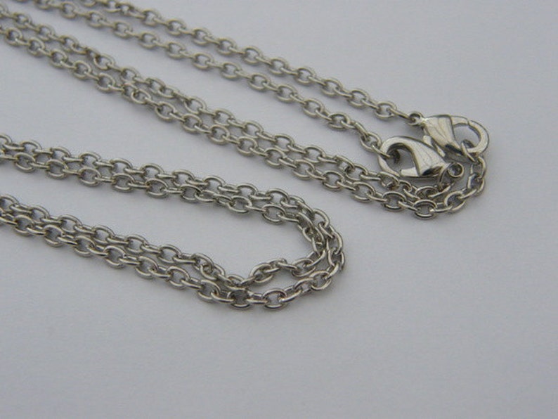 BULK 12 Necklace Chains 62cm Silver Tone Etsy