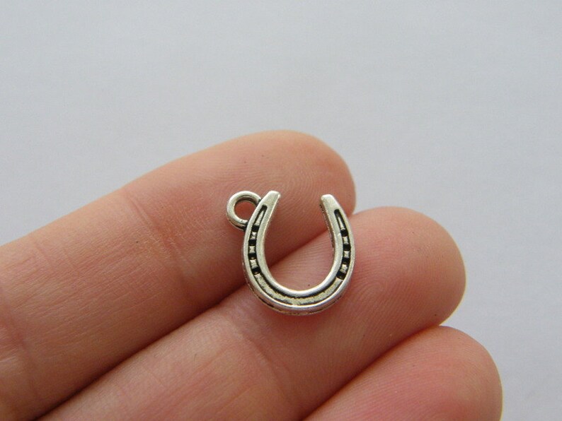 BULK 50 Horseshoe Charms Antique Silver Tone A625 Etsy