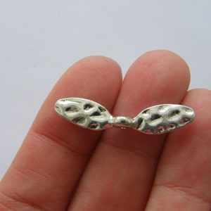 BULK 50 Angel wing spacer beads antique silver tone AW8