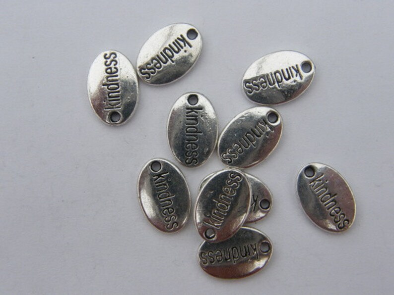 BULK 50 Kindness Charms Tibetan Silver M10 Etsy