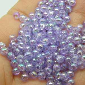 400 Beads lilac purple 4mm acrylic AB124