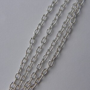 2 Necklace chains 46cm 18 silver plated image 4