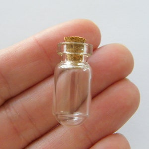 BULK 30 Mini glass bottles with corks GB13 image 1