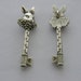 BULK 10 White Rabbit Key Pendants Antique Silver Tone K20 - Etsy