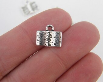 BULK 30 Buch Charms antike silber Ton P438