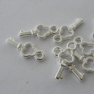 BULK 50 Key charms silver plated tone K51 SALE 50% OFF image 4