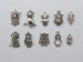 The Ultimate Owl Charms Collection -  10 different antique silver tone owl pendants or charms 