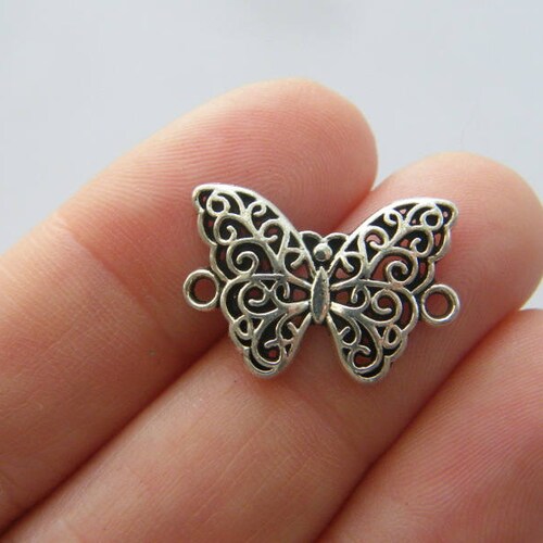 3 Slver Honeycomb Connector Charms, 37x21mm, Antque Slver Tone (O 3 Slver Honeycomb Connector Charms, 37x21mm, Antque Slver Tone (O