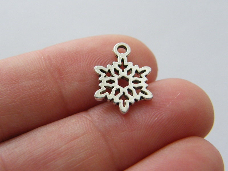 Snowflake Charm-100g (About 80-90pcs) Antique Silver Christmas Snowflake  Charms Pendants for Crafting, Jewelry Findings Making Accessory for DIY