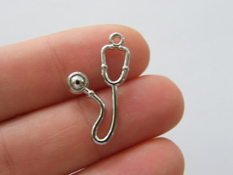 BULK 20 Stethoscope charms silver tone MD122 Etsy