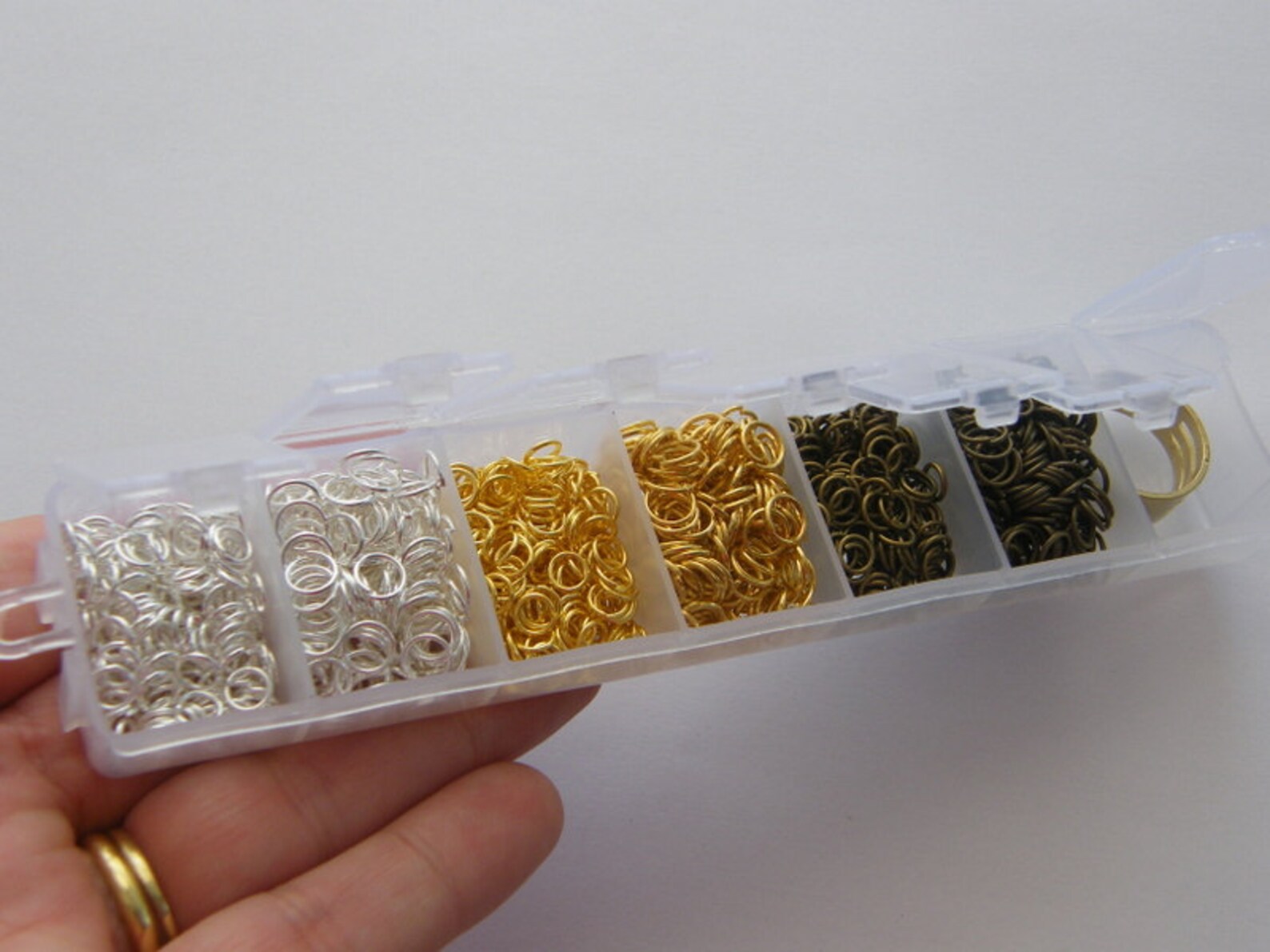 1 Box Assorted Jump Rings Mixed Tones 1200 Pieces JR1 | Etsy