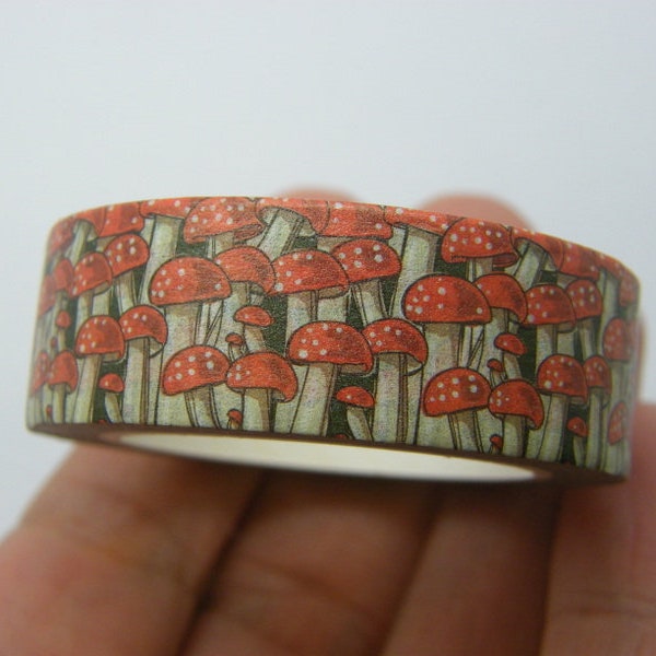 1 Mushroom toadstool plant washi tape ST5