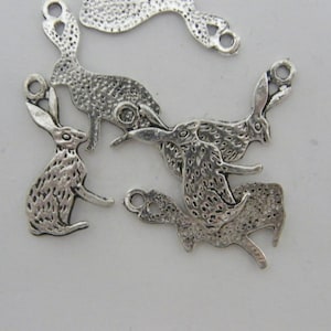 BULK 50 Hare Rabbit Charms Antique Silver Tone A255 - Etsy