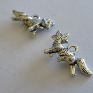 8 Fox charms antique silver tone A280 image 5