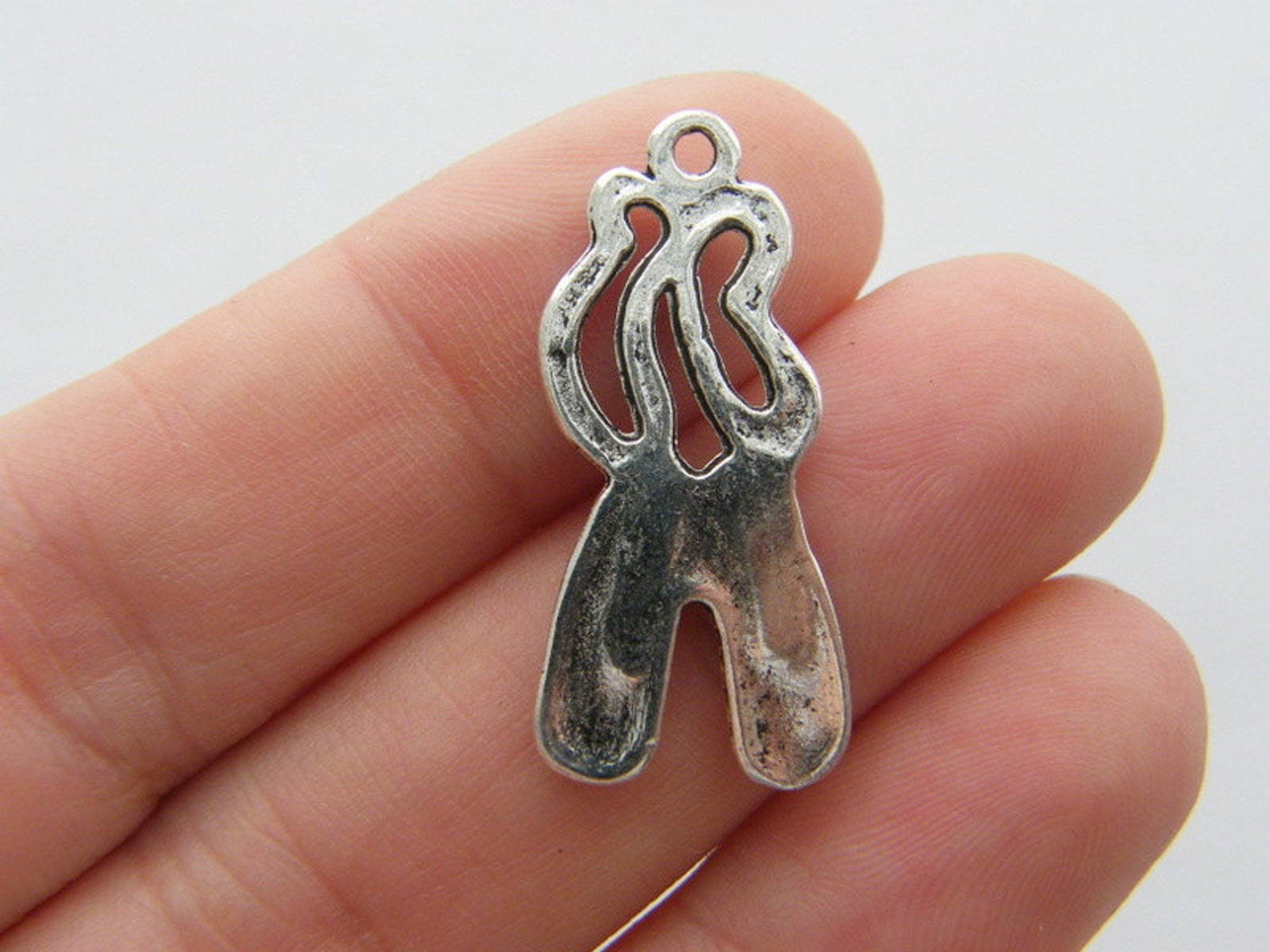 6 pair of ballet slipper charms antique silver tone fb50 6 pair of ballet slipper charms antique silver tone fb50