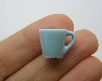 4 Coffee mug miniature blue resin FD202