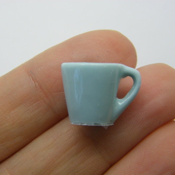 4 Coffee mug miniature blue resin FD202