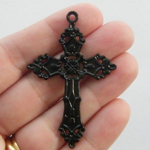 Silver Small Crosses Mini Cross Charms Beads Cross Pendants 