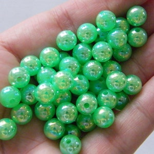 Small infill pretty Beads, green crackle pattern ,tube shaped, wooden, 6mm  x 4mm Jewellery code W24 100 pack, 6g