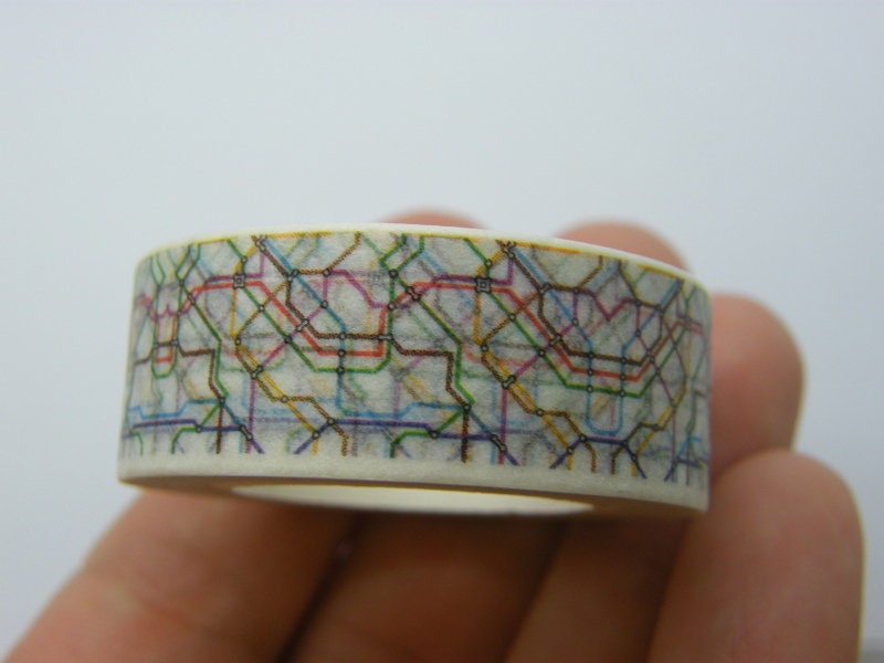 1 Roll Tube Underground Route Map Washi Tape ST Etsy UK
