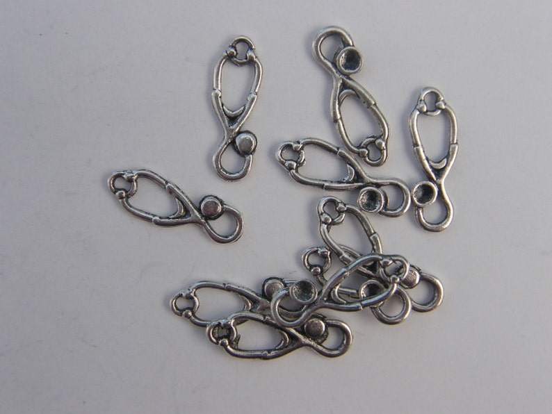 BULK 60 Stethoscope Charms Antique Silver Tone MD5 Etsy