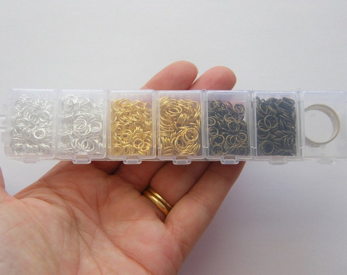 1 Box Assorted Jump Rings Mixed Tones 1200 Pieces JR1 - Etsy
