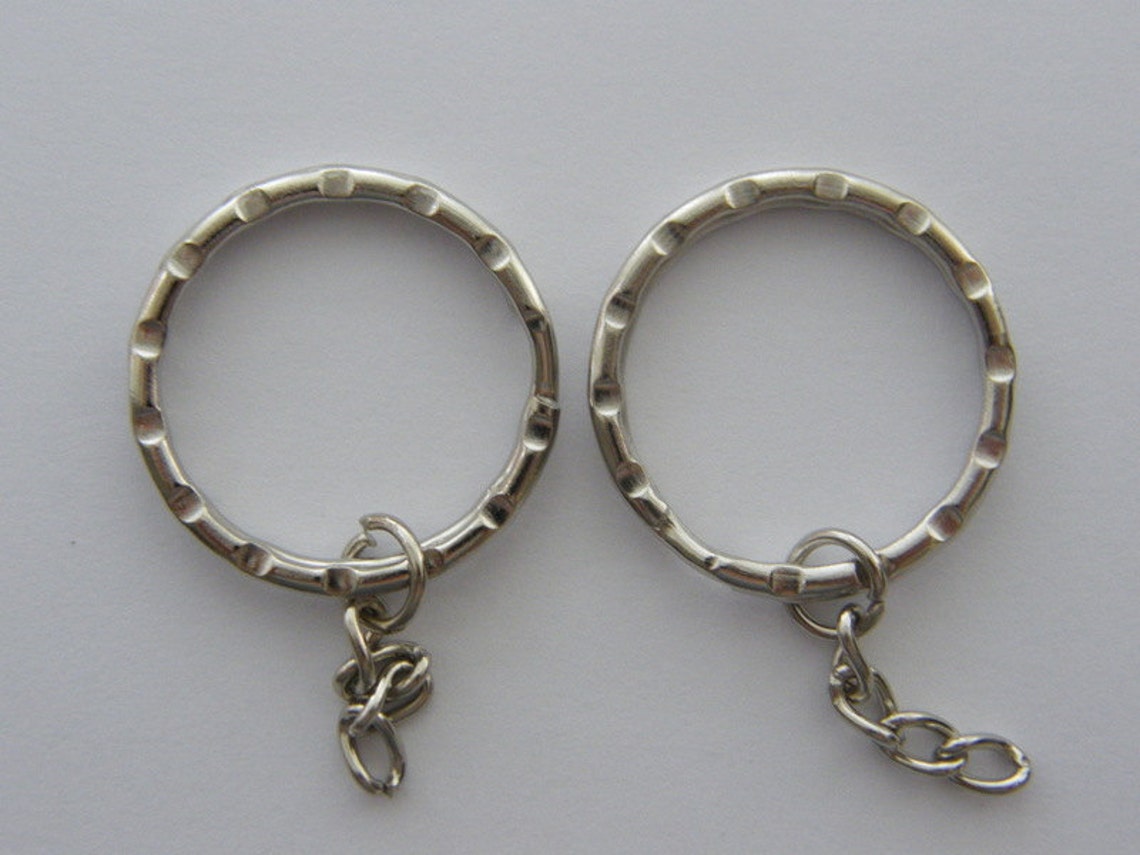 BULK 20 Key Rings Pattern 30mm With 25mm Chain Silver Tone Etsy