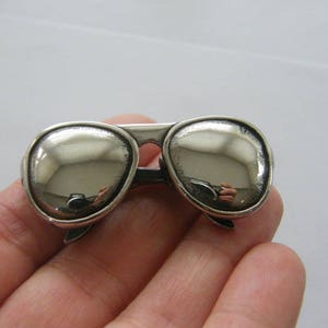 1 Sunglasses pendant dark silver tone stainless steel P53 SALE 50% OFF image 2