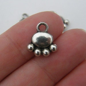 BULK 50  Paw  print charms antique silver tone A476 - SALE 50% OFF