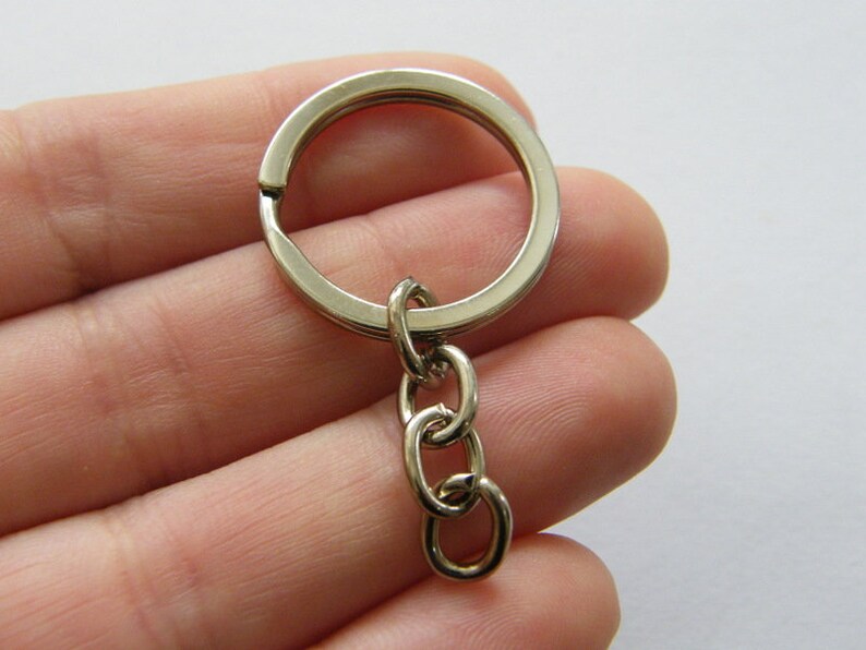 BULK 30 Key Rings 25mm With 25mm Chain Silver Tone FS305 Etsy Canada